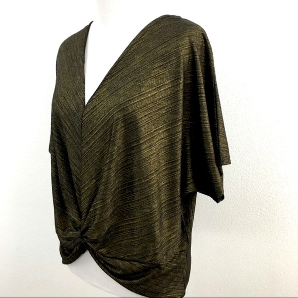 Code Mode | Gold Front Knot Blouse - image 5